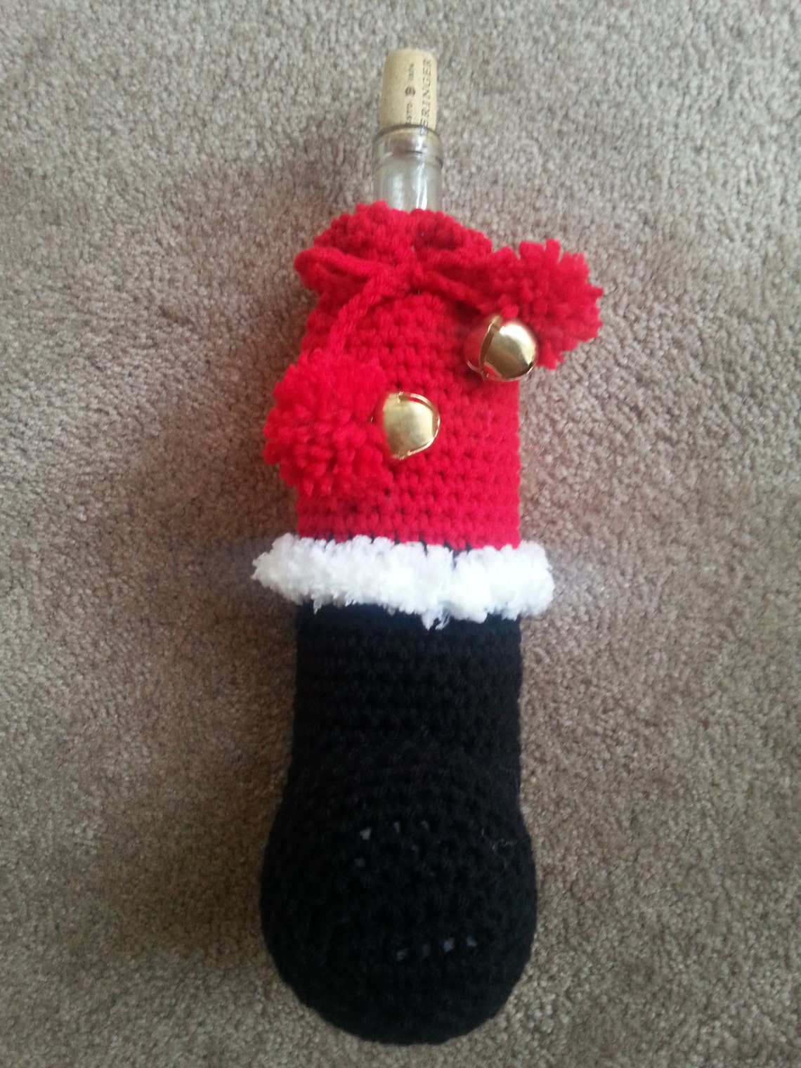 Pattern Only SANTA BOOT Wine Bottle Cozy Etsy