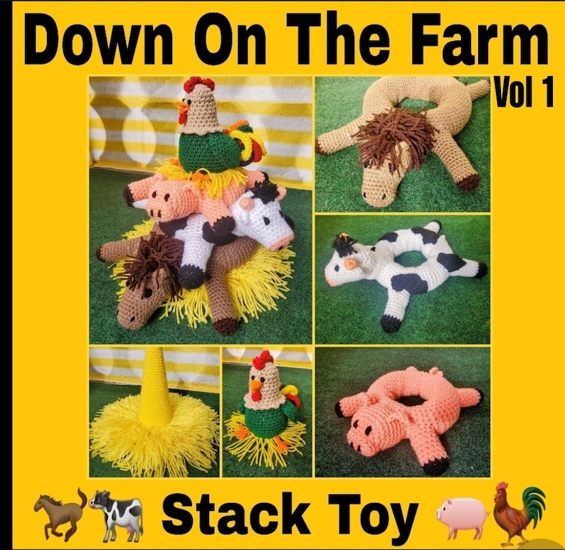 DOWN on the FARM Stack Toy - Vol 1 & 2 - Etsy
