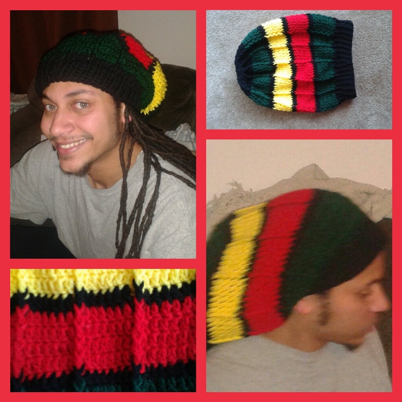 Adult s Jamaican Rasta Beanie Pdf Etsy adult-s-jamaican-rasta-beanie-pdf-etsy