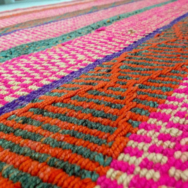 Vintage handwoven Peruvian rug