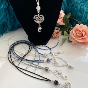 Sleutelkoord met kralen, cruisepaskoord, blingkoord, identiteitskaarthouder, sleutelhanger, cadeaus voor haar, handgemaakt, sleutelkoord,