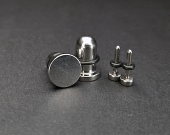 Dilatadores de acero de expansión muerta / Dilatadores de tamaño medio de 0,5 mm / Dilatadores de oreja / Dilatadores de oreja / 1,6 mm - 11 mm