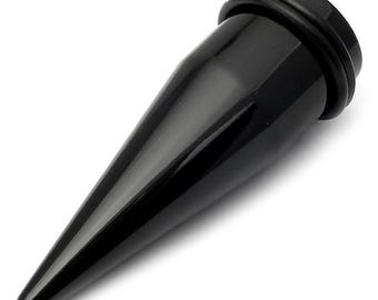 Big Size Large Gauge Black Acrylic Ear Stretching Taper 12mm - 30mm