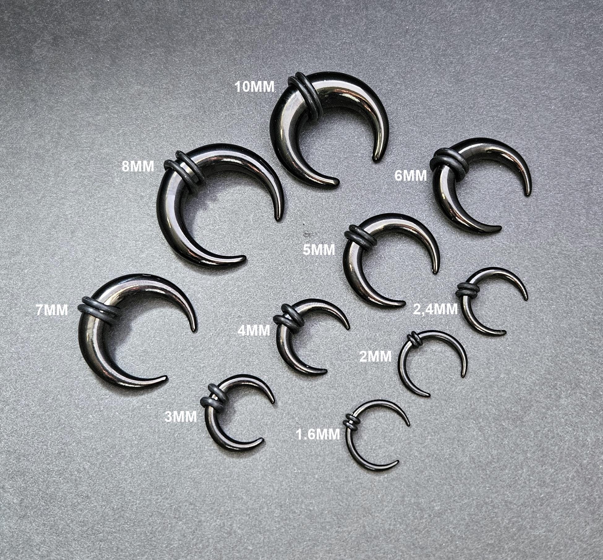 Black Steel Pincher | Septum Stretcher | Bull Taper | Septum