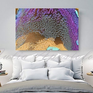 Canvas Wall Art Abstract Print Purple Painting Gold Abstract Huge Wall Art Modern Painting Abstract Canvas Purple Large Home Decor image 6
