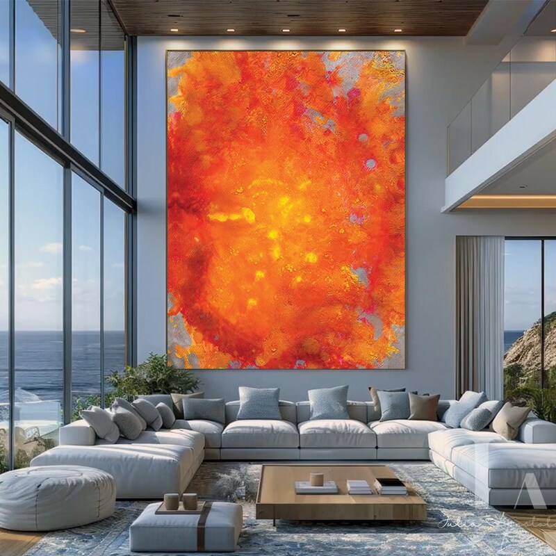 Orange Abstract Art Etsy orange-abstract-art-etsy