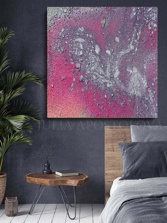 purple and silver painting