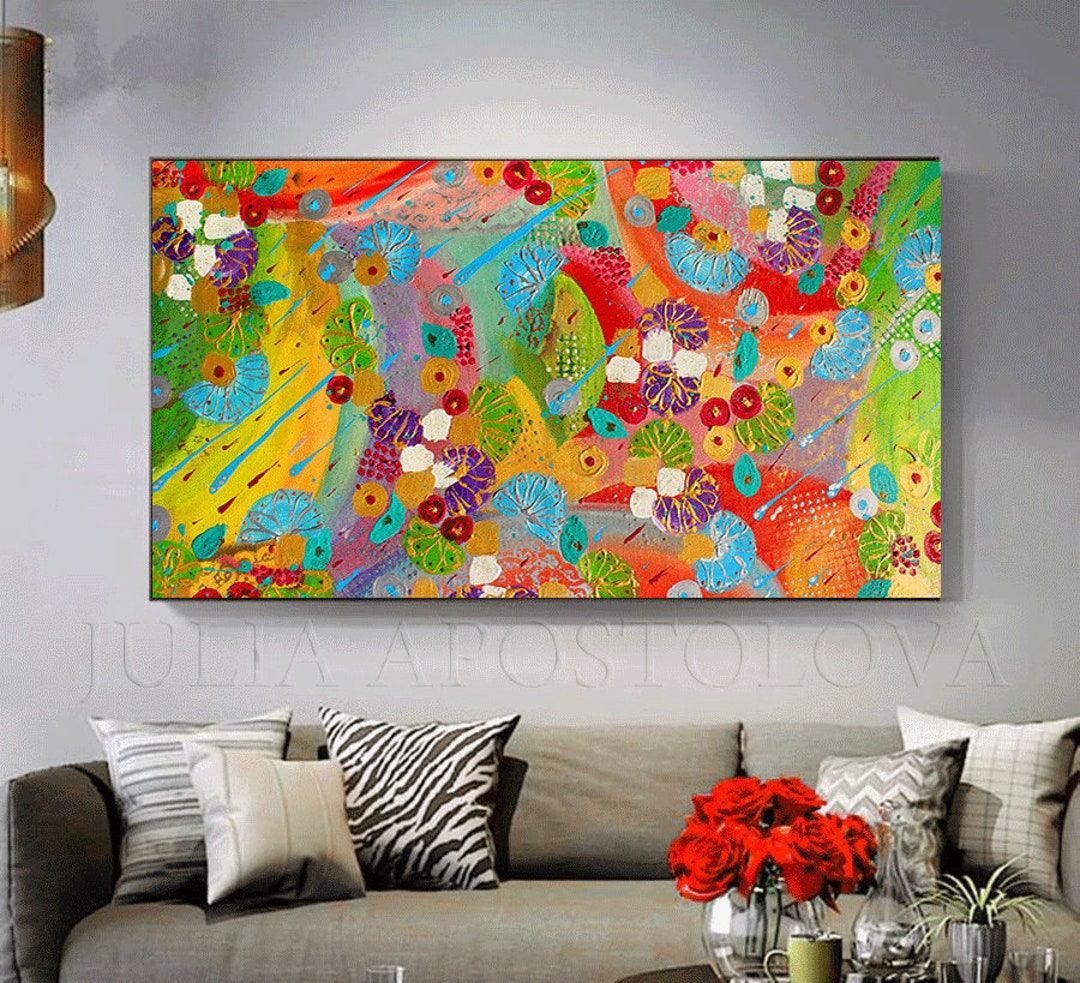 Abstract Painting Large Print Floral Abstract Art Flowers - Etsy