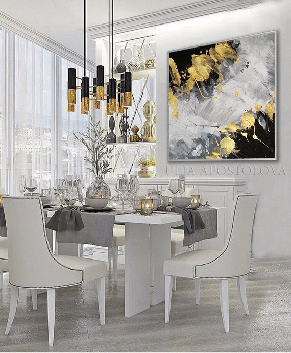 Black white grey and gold living room deals