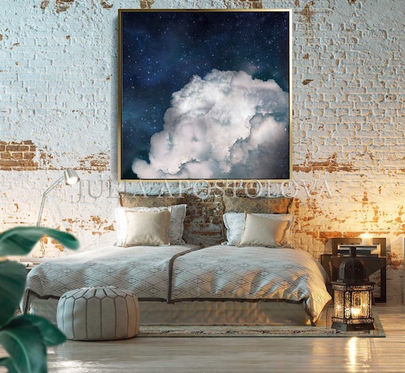 Sky blue wall sale art