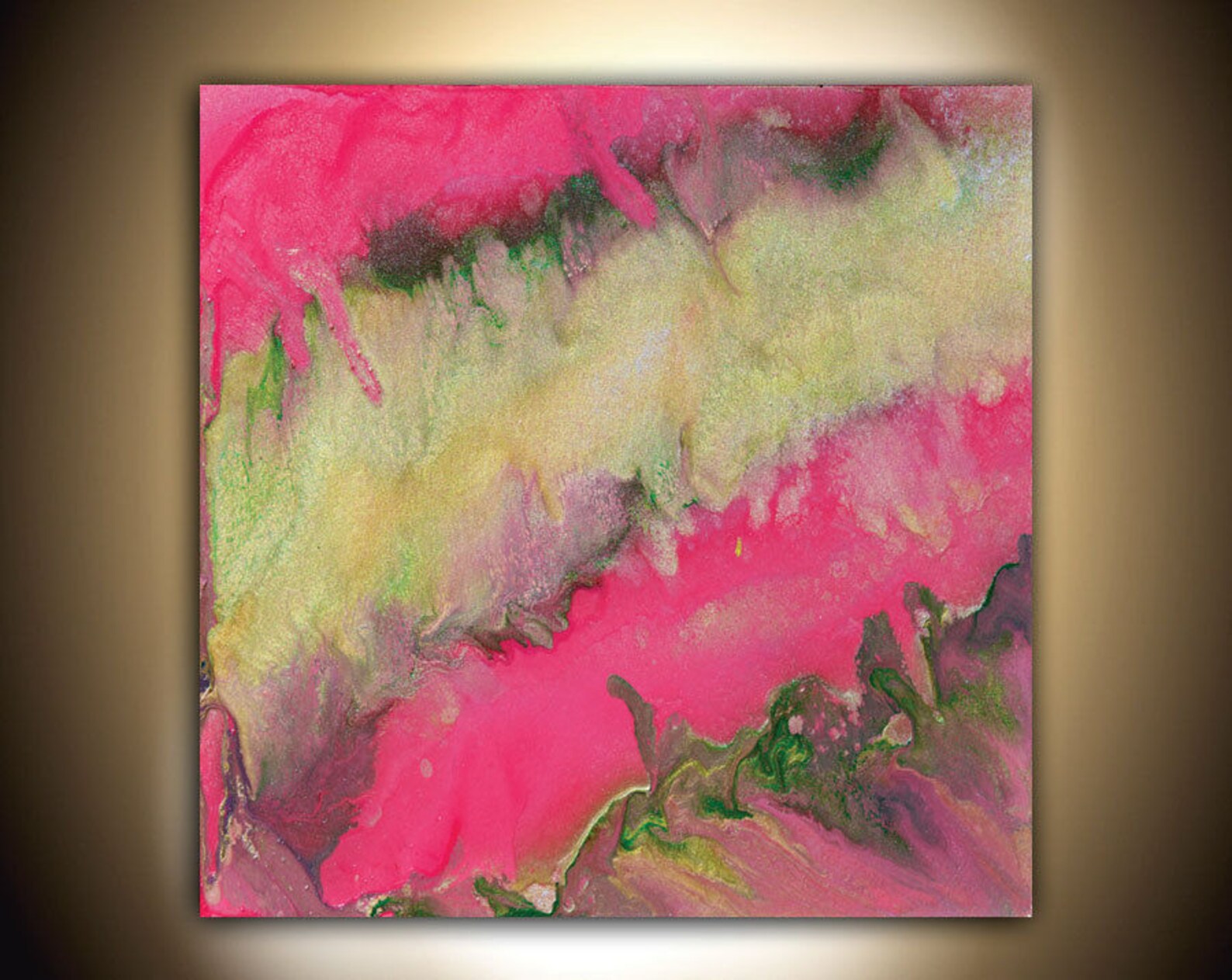 Pink Gold Wall Art Large Canvas Pink Painting Print up to Etsy