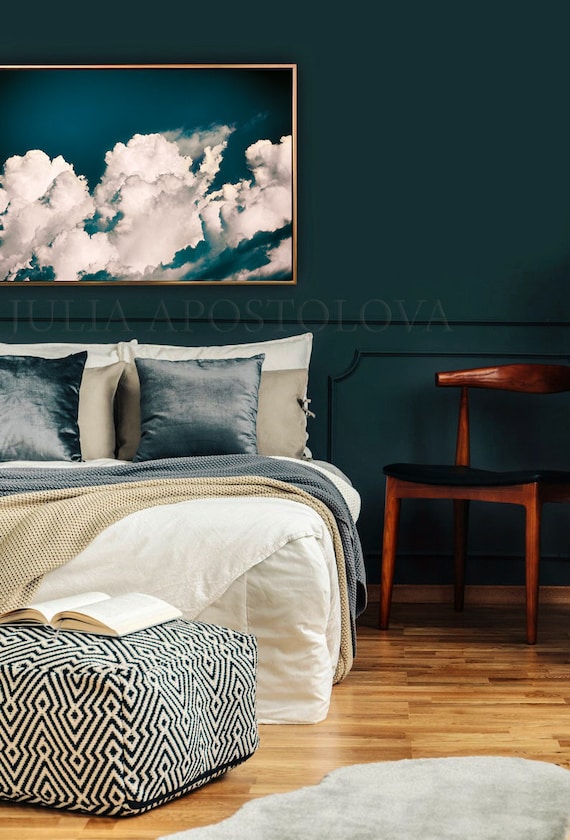 Teal wall cheap decor