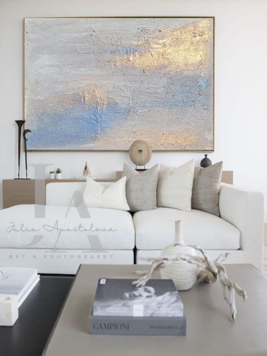 Abstrakter Wandkunstdruck 65x130cm - Schwarz-Braun Leinwand Für Wohnzimmer & Moderne Deko