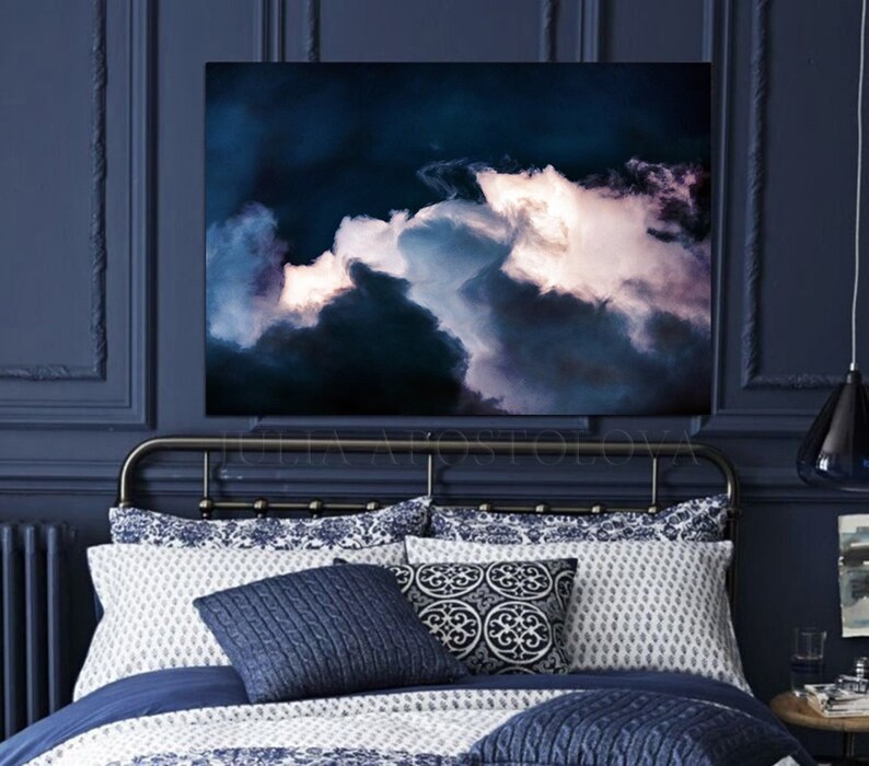 Stormy Clouds Extra Large Cloud Wall Art Cloud Canvas Etsy