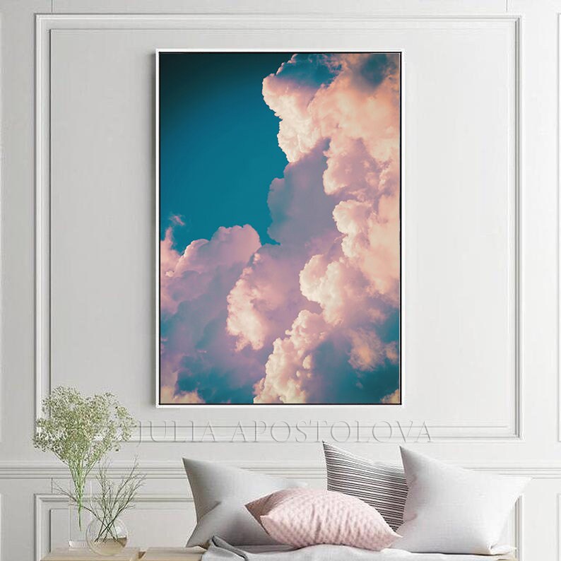 Extra Large Cloud Wall Art Painting Large Canvas for Big Wall Etsy