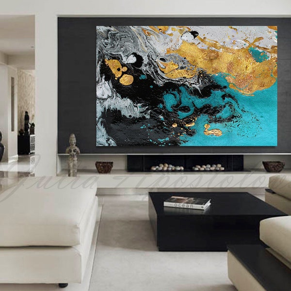 Teal Textured Wall Art Etsy