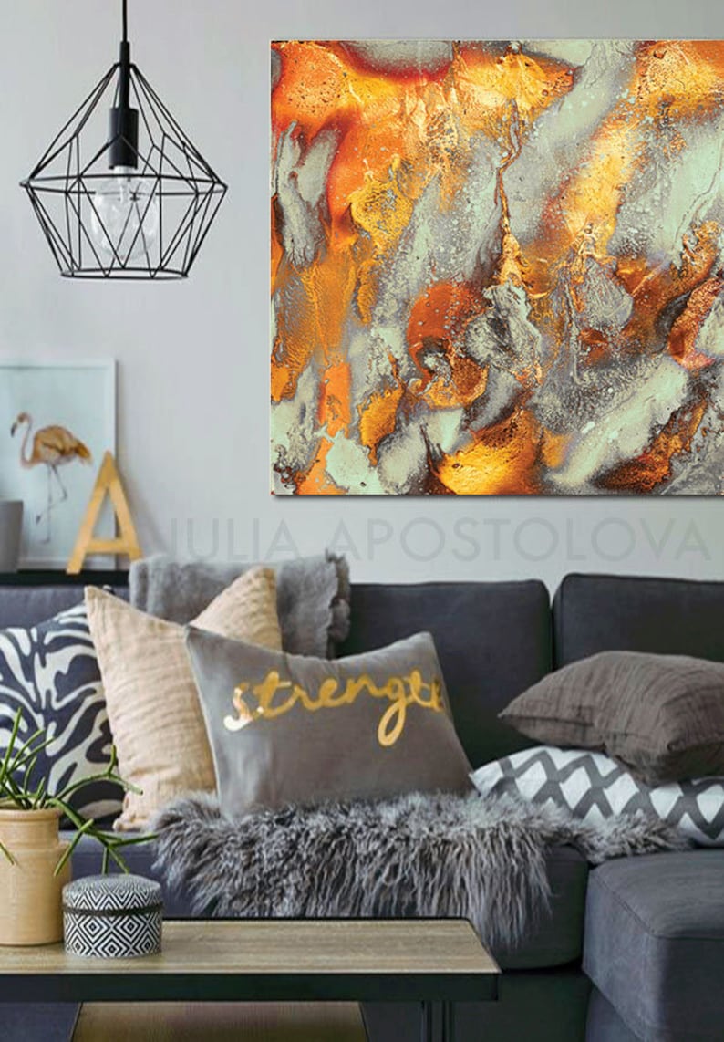 Extra Large Wall Art Gold Abstract Glam Decor Luxury Wall Etsy