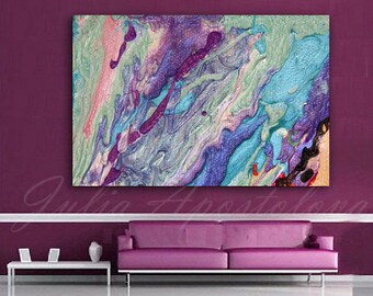 Abstract Seascape Art, Huge Abstract Painting, Print, Abstract Seascape Painting, xxl painting, Large Wall Art, Beach, Turquoise Home Decor