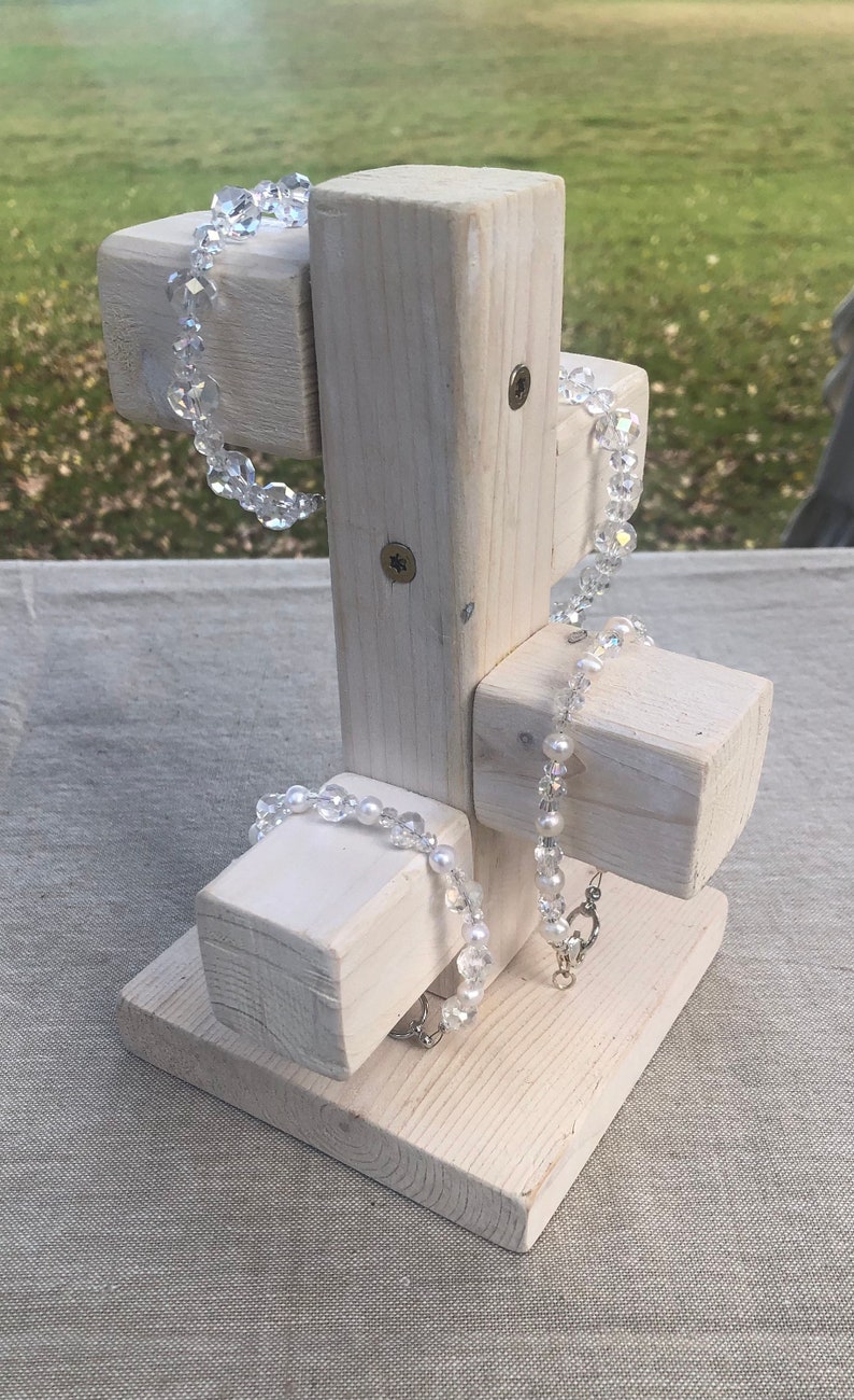 8.5” Tall Rustic Bracelet + Watch Display With 4 Posts - Etsy