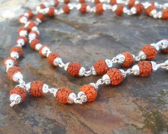Rudraksha Silver Necklace