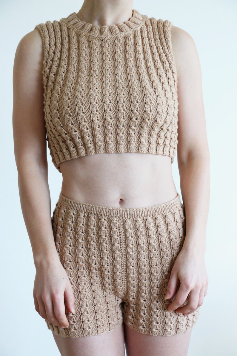 Knit pants suit knitted underwear set home wear knit Etsy