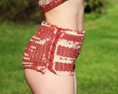 Cotton crochet shorts - cut off shorts - summer shorts - beach shorts - festival shorts - sustainable fashion clothing - cotton women wear