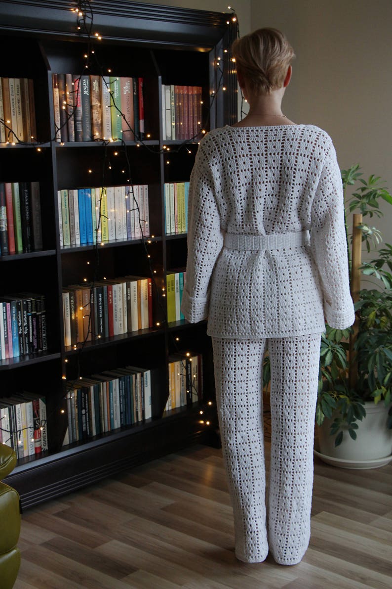 knit sweater and pants lounge set