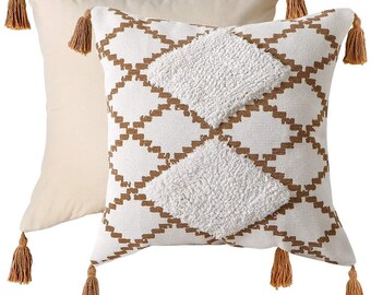 Tassel throw pillow | Etsy Satin Shag Fringe Pillows