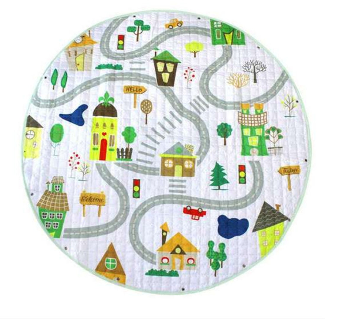 Round Rugs Baby Play Mat Toys Storage Organizer Nursery Rugs Etsy