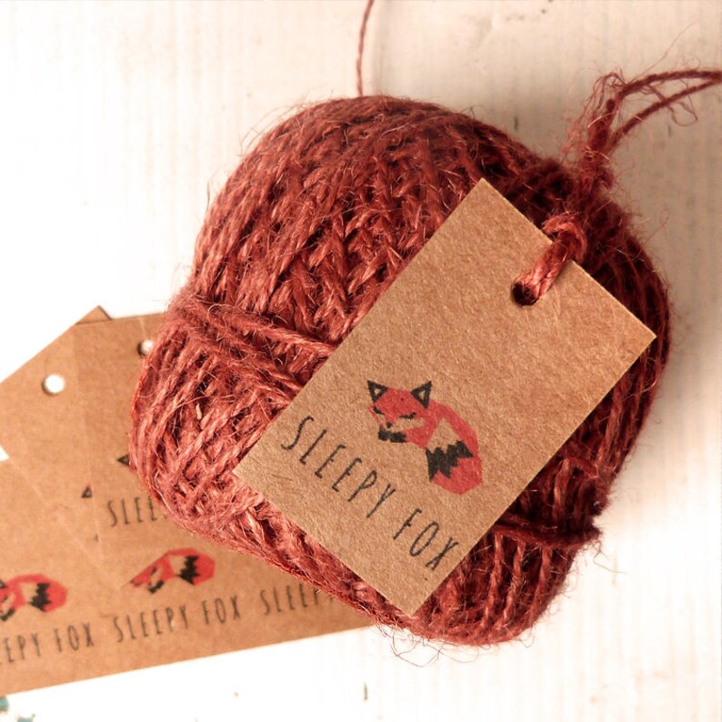 KRAFT TAGS and STRING 50 Custom Hang Tag Colour Printed Etsy