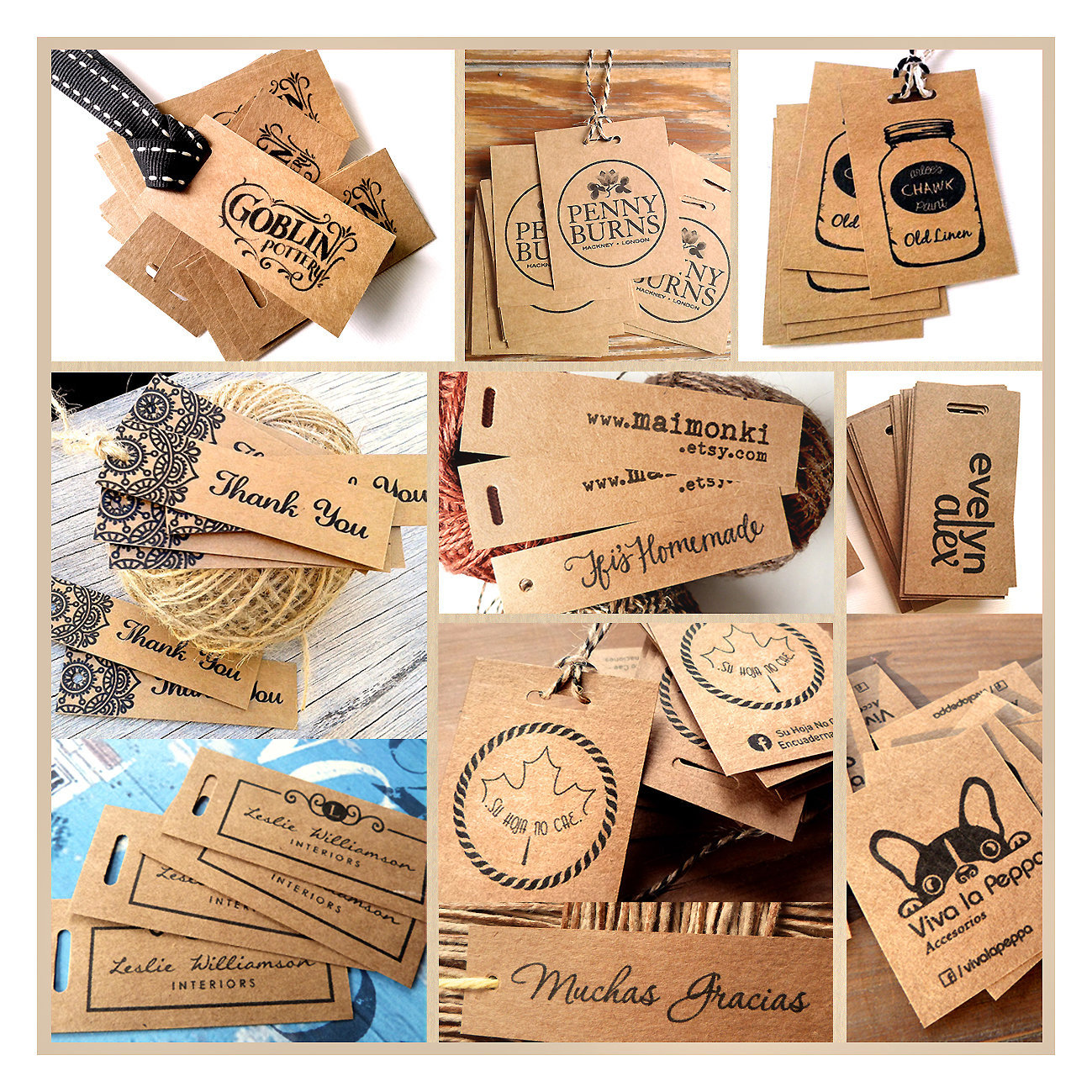 Size 1 X 2-1/8 100 BLANK KRAFT Hang Tags. Craft Tags ,gift Tags,vendor  Tags,price Tags,kraft Paper Tags,rustic Wedding Tags,string Tags 
