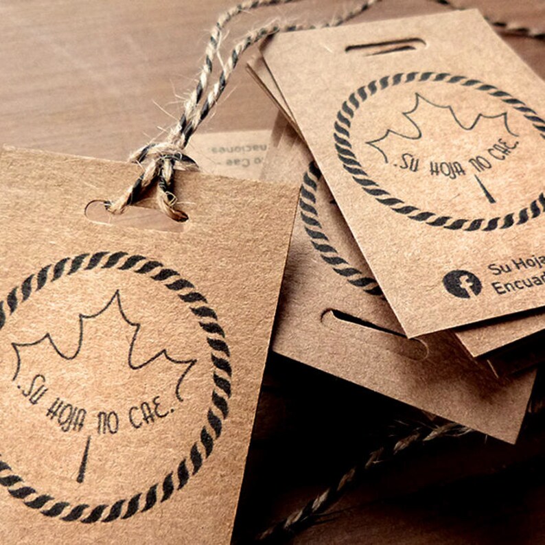 KRAFT TAGS 100 hang label hang tag kraft cardstock Etsy