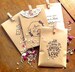 10 Wedding Favor Paper Bag + 10 MINI Clothespins, Small Sachet Bags in Kraft Paper, Kraft Bag, Candy Bag, Seed Paper Bags 
