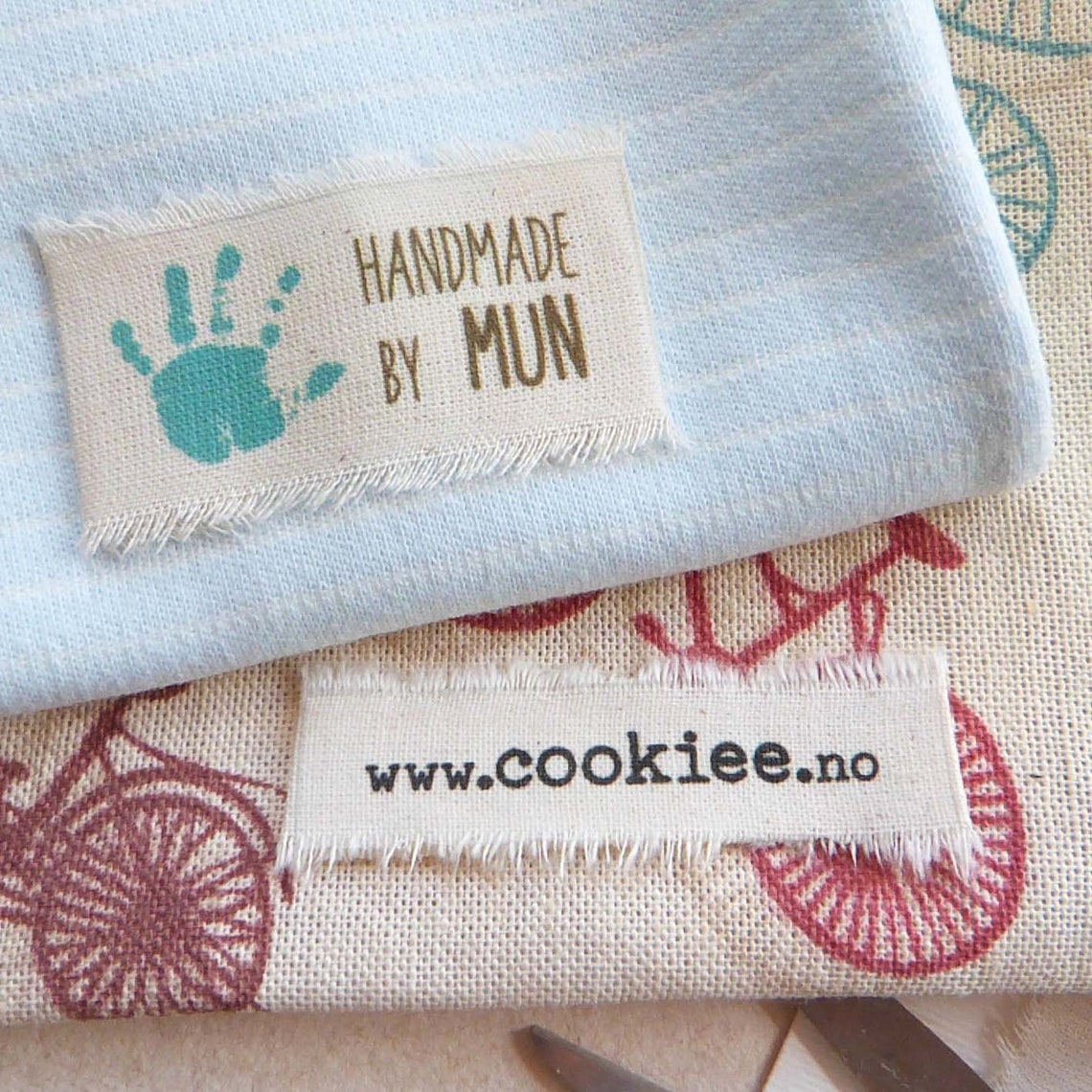 Custom Fold Over Label 50 Cotton Canvas Fabric Tags Boho Etsy