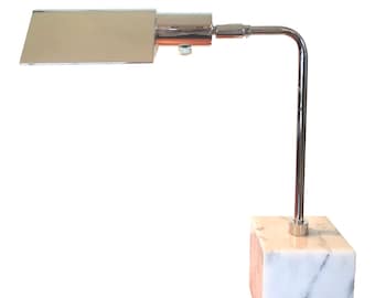 Mid Century 1970s Koch Lowy Marble Desk Lamp