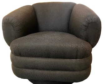 1980s Puff Swivel Arm Chair | Vladimir Kagan