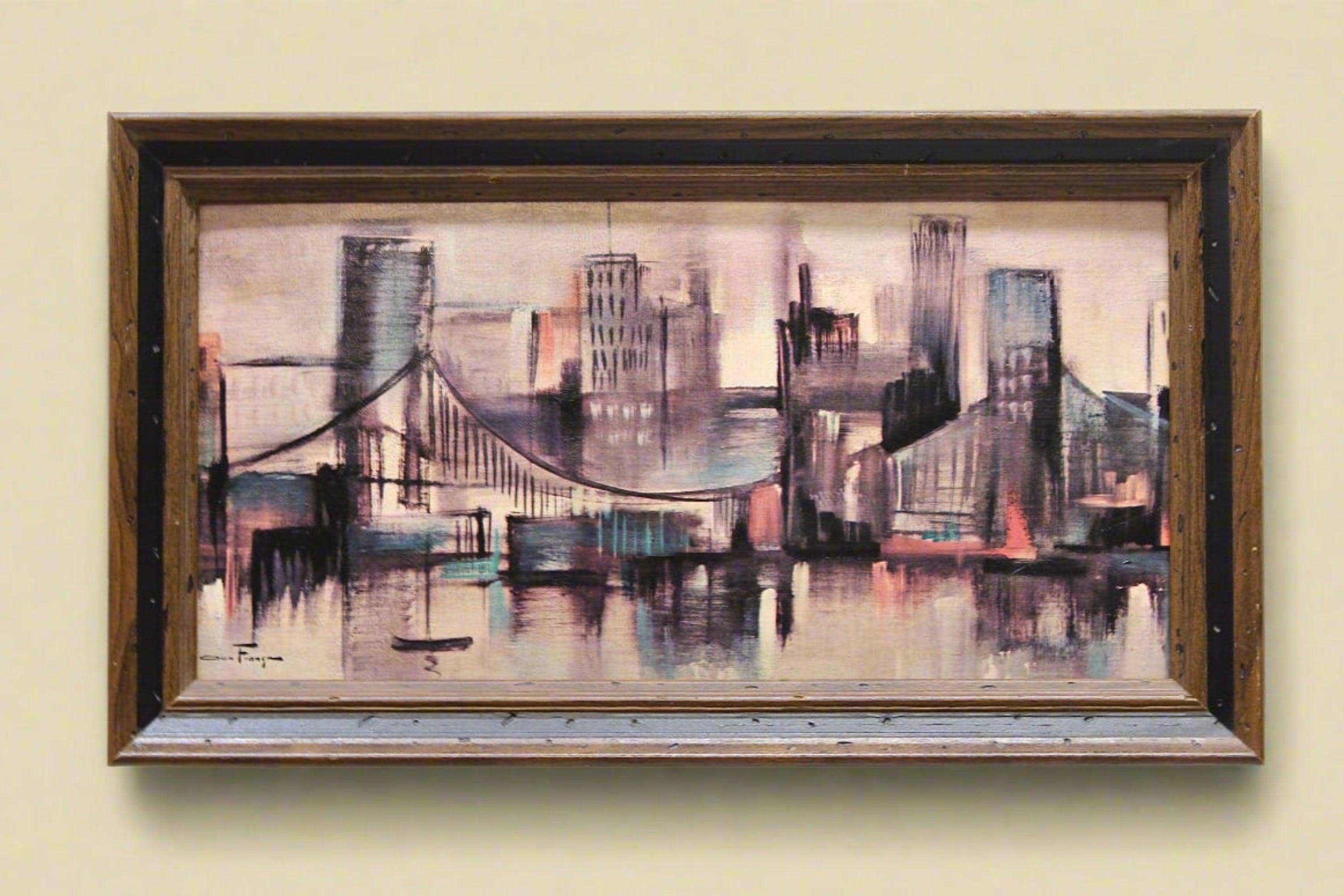Vintage Waterfront Bridge Cityscape | Ozz Franca - Etsy