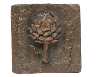 アーティチョークのセラミックアートタイル | サイン入り