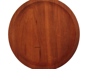 Handcrafted Extra Large Round Walnut Tray | Small Table Top