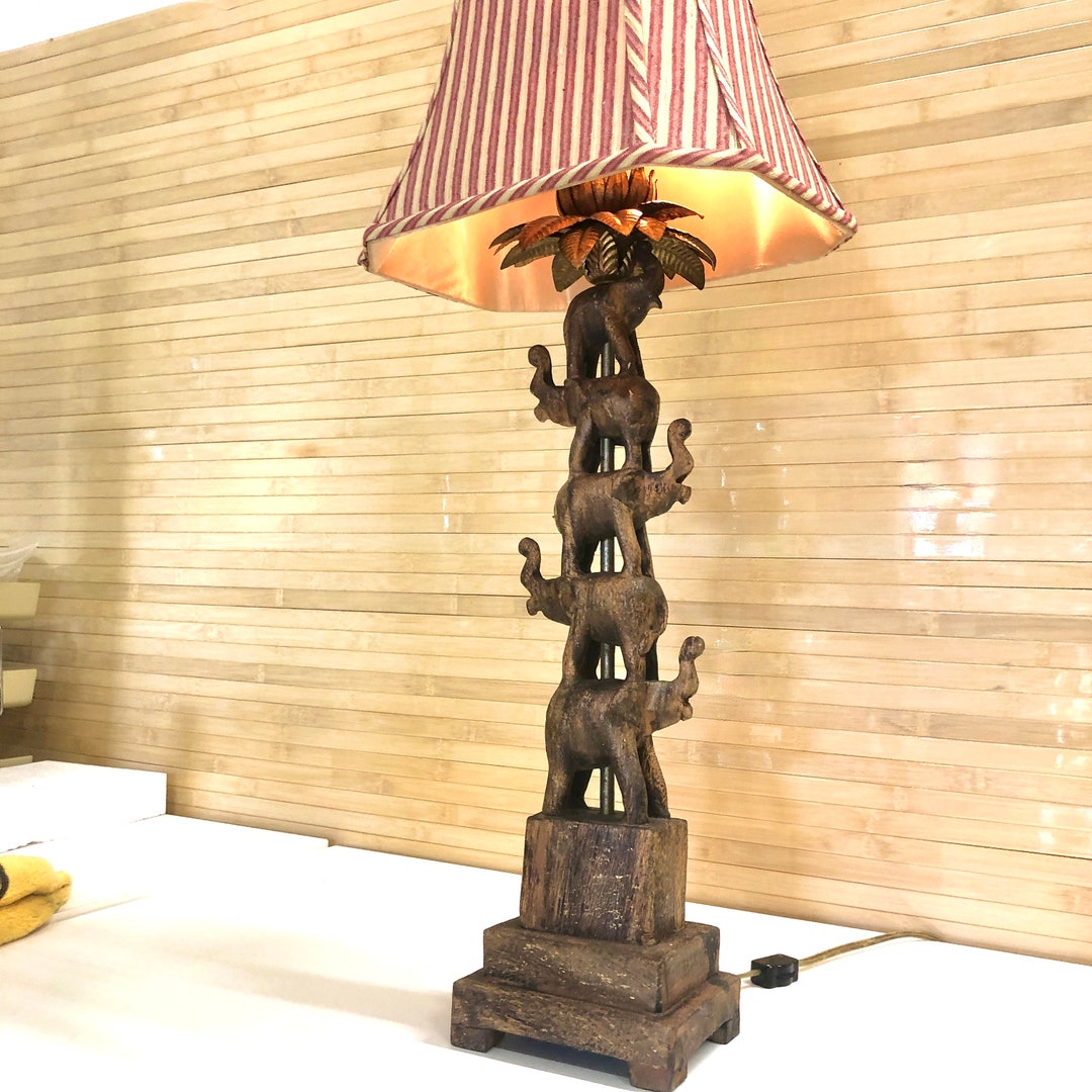 Stacked Elephants Table Lamp by Tyndale Etsy