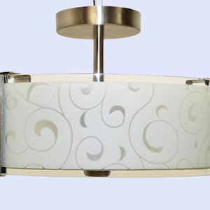 Modern 3 Light Glass Ceiling Light Fixture