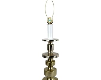 Laurel Large Chrome Modern Candlestick Lamp