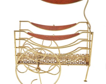 Brass Magazine Holder | Book Cart