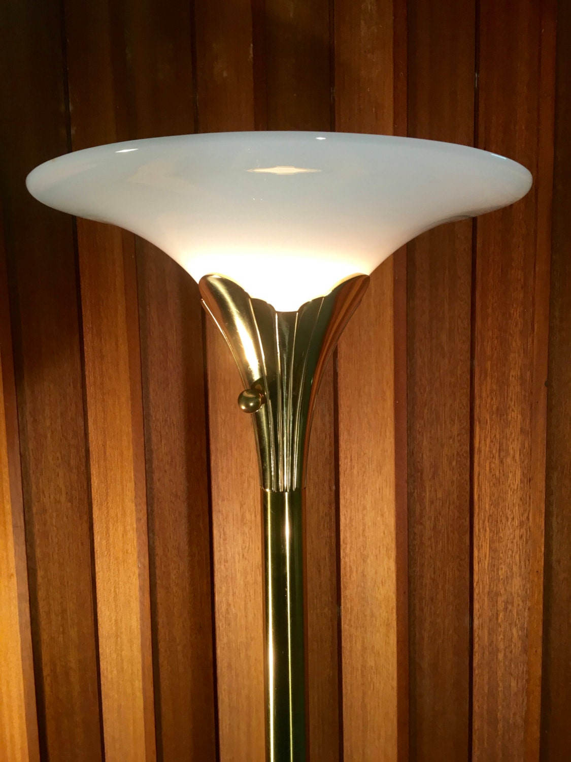 Stiffel Torchiere Lily Lotus Floor Lamp Etsy Australia