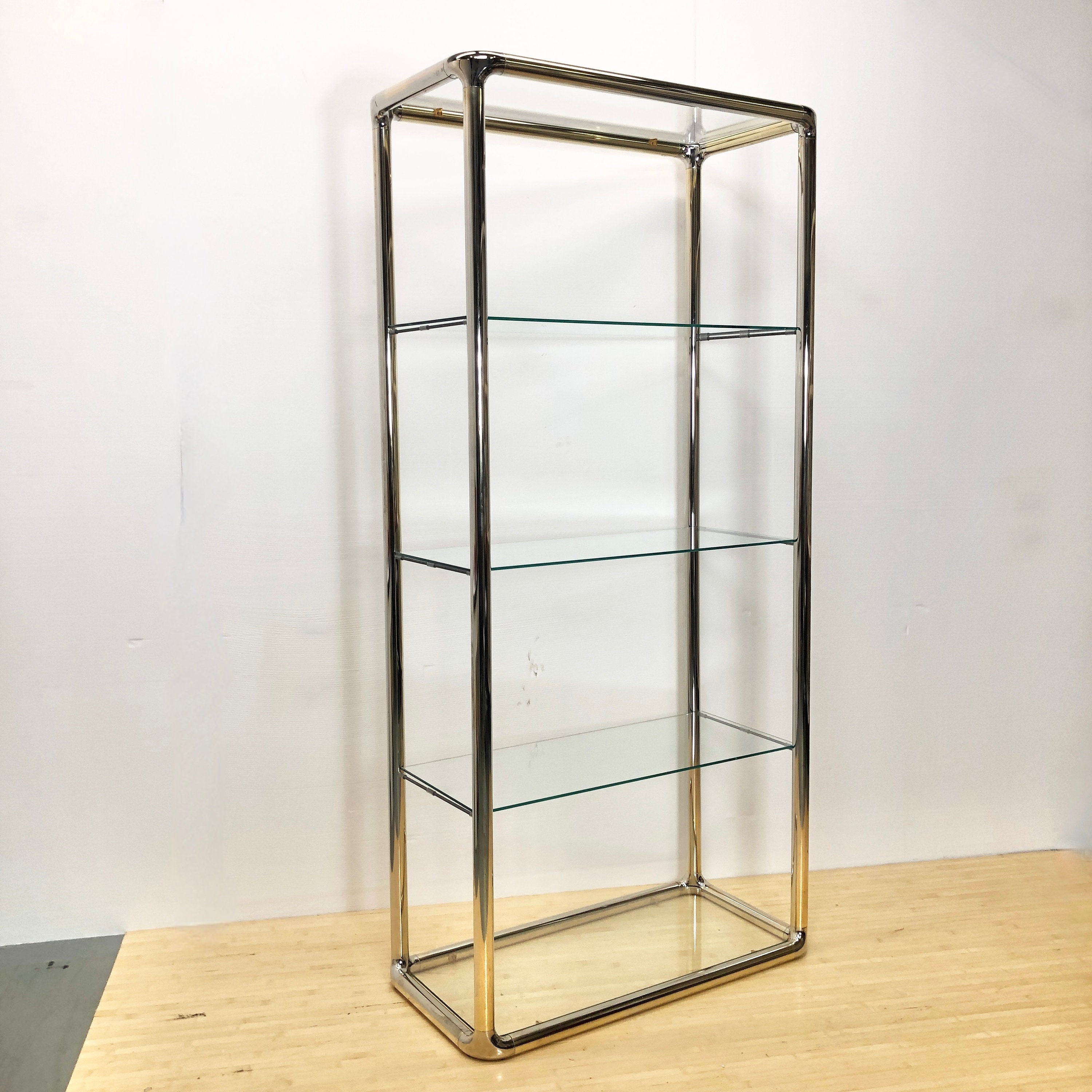 Milo baughman etagere brass deals