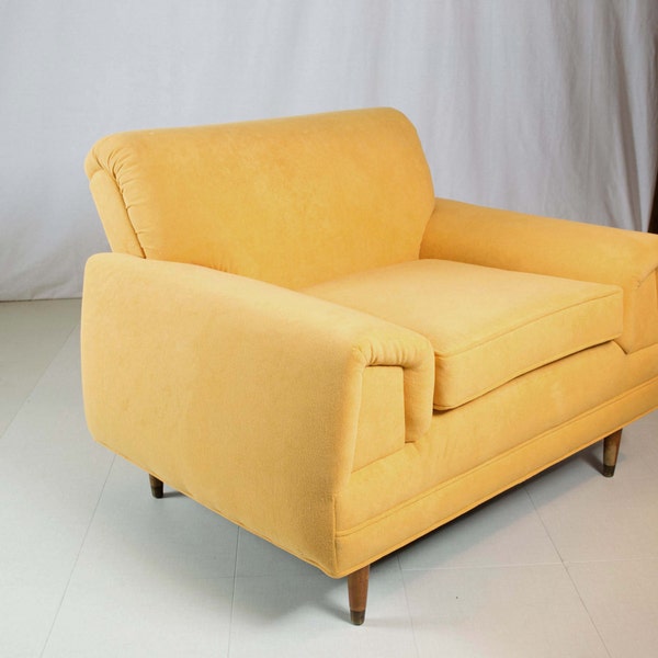 RESERVED for KP Mid Century Modern Orange Lounge Chair Armchair Classic Retro 1950s Restored
