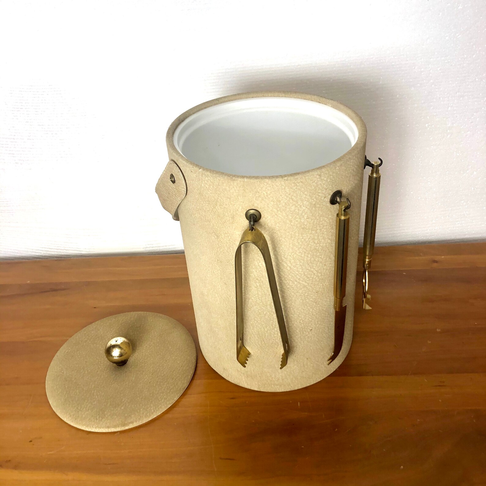 Briard Brass Bar Toolset Suede Ice Bucket Etsy