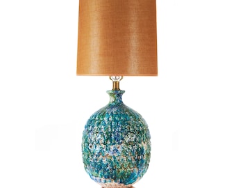 Mid-Century Modern Large Ceramic Volcanic Lava Lamp