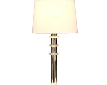 Vintage Chrome With Lucite Rings Table Lamp | Karl Springer