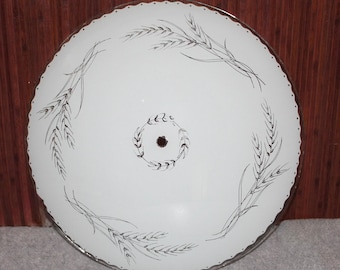 Round Vintage Round Glass Ceiling Light Shade | Wheat Detail